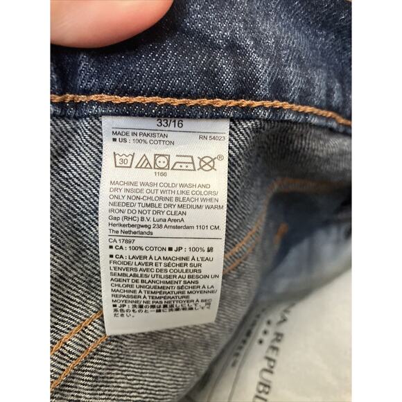 Banana Republic Jeans Womens 33/16Blue Curvy Straight High Rise Dark Denim - Picture 7 of 9